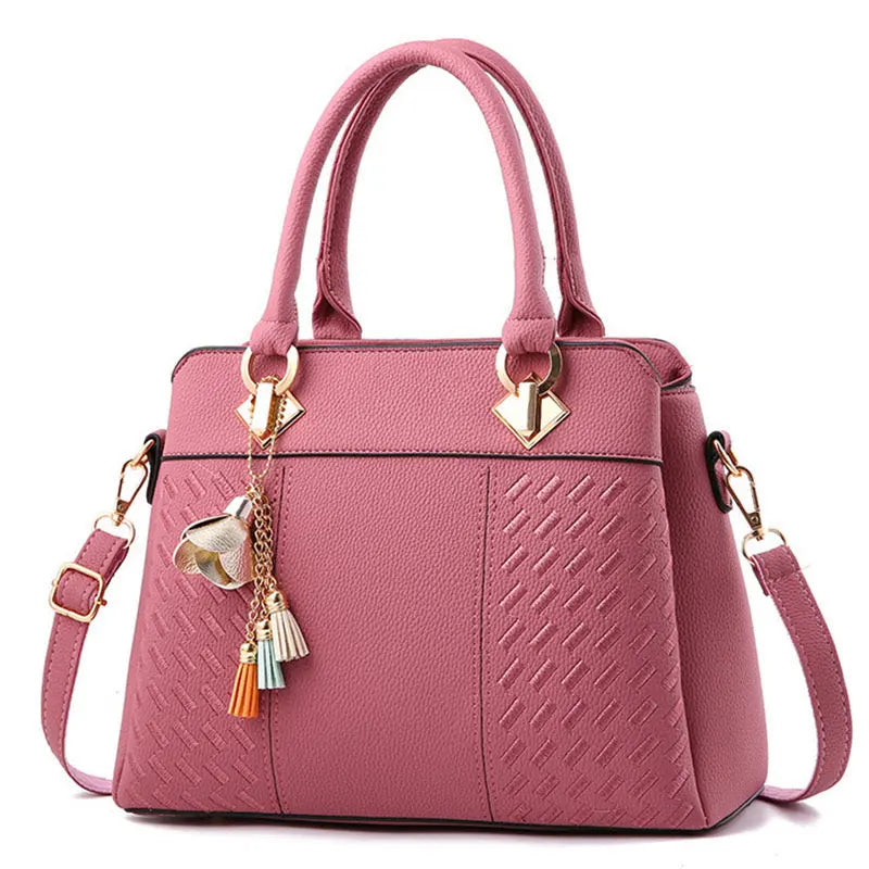 Elegant Premium Tote Handbag for Women Shoulder & Crossbody Bag with Tassel Charm Office, Travel & Everyday Style Sparkels  Sparkels