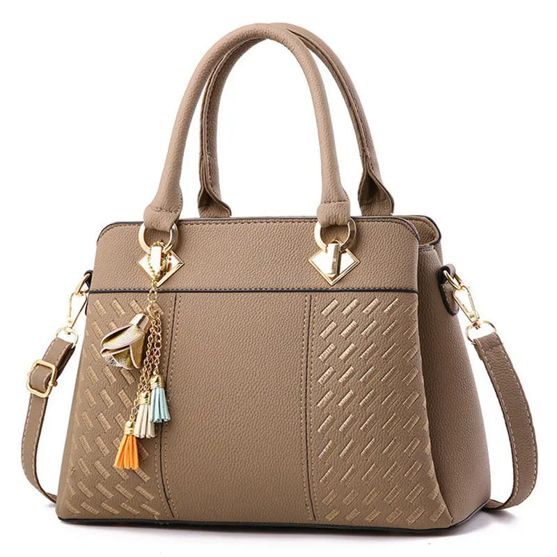 Elegant Premium Tote Handbag for Women Shoulder & Crossbody Bag with Tassel Charm Office, Travel & Everyday Style Sparkels  Sparkels