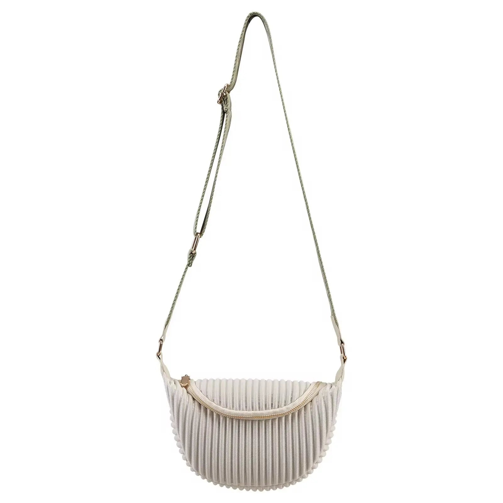 Women’s Pleated Crescent Crossbody Shoulder Bag Lightweight Fashion Sling Bag with Adjustable Strap Sparkels  Sparkels