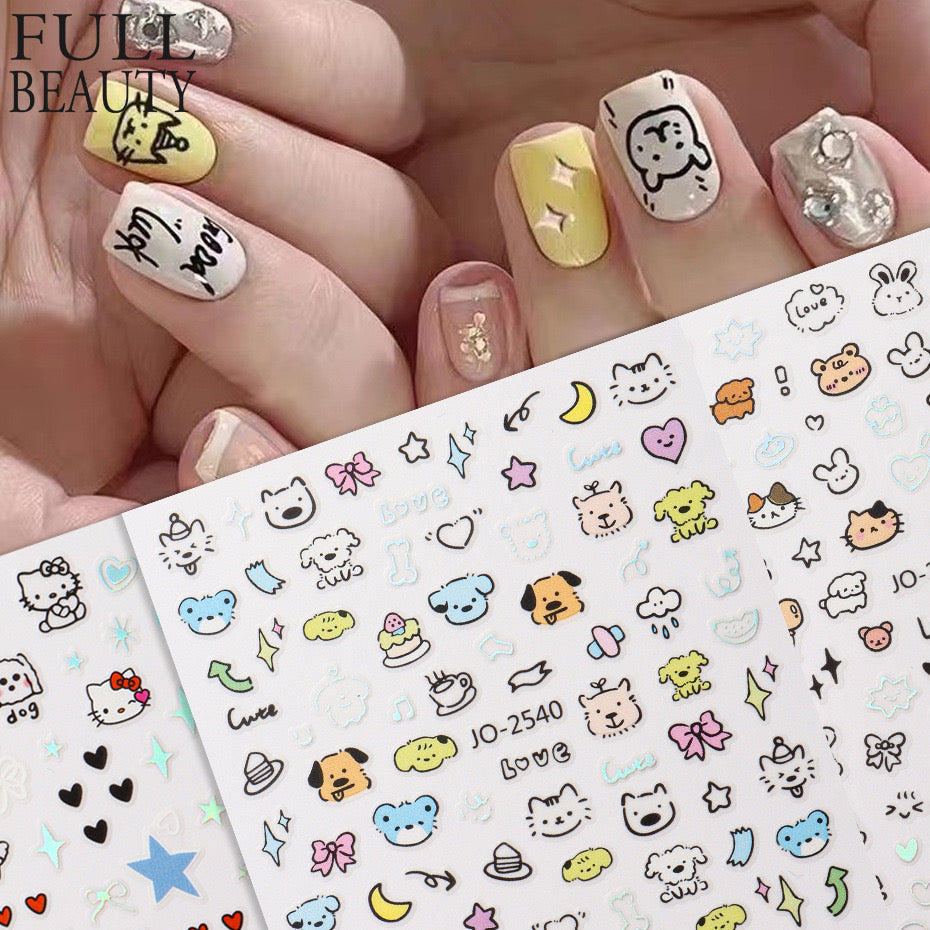 Multipurpose Bee & Puppy Cute Kawaii Sticker Sheet