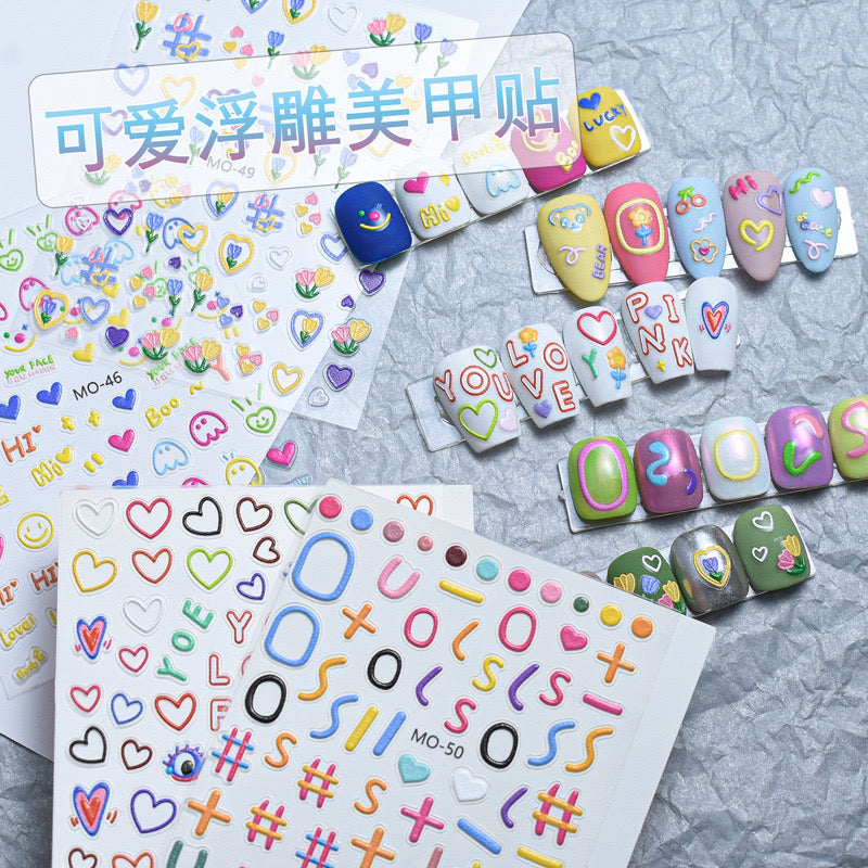 Multipurpose Cute Kawaii Sticker Sheet