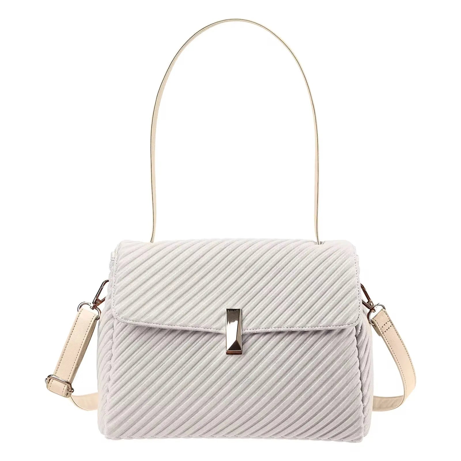 Women’s Elegant Pleated Shoulder & Crossbody Handbag Lightweight Fashion Tote Purse Sparkels  Sparkels