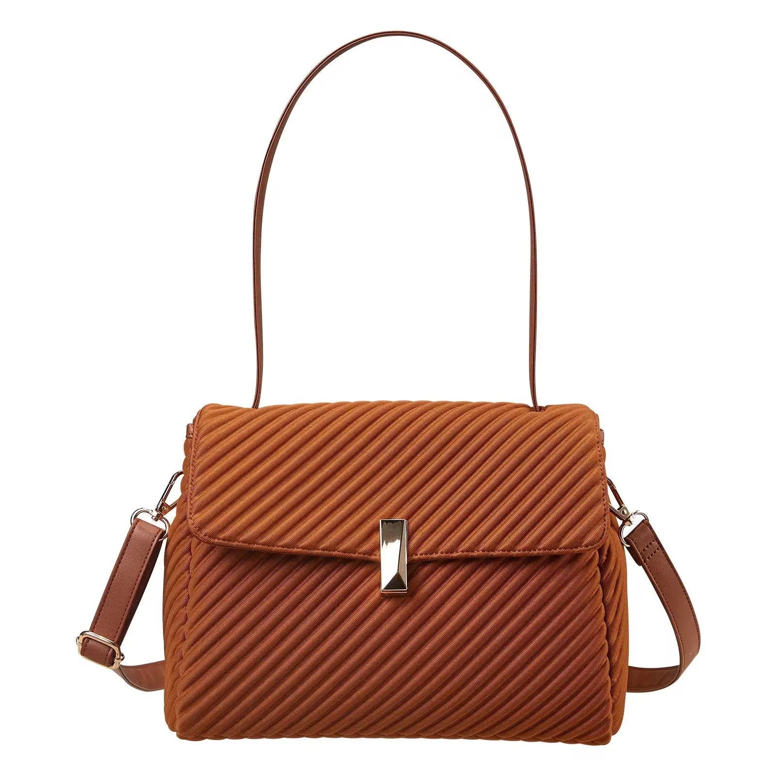 Women’s Elegant Pleated Shoulder & Crossbody Handbag Lightweight Fashion Tote Purse Sparkels  Sparkels