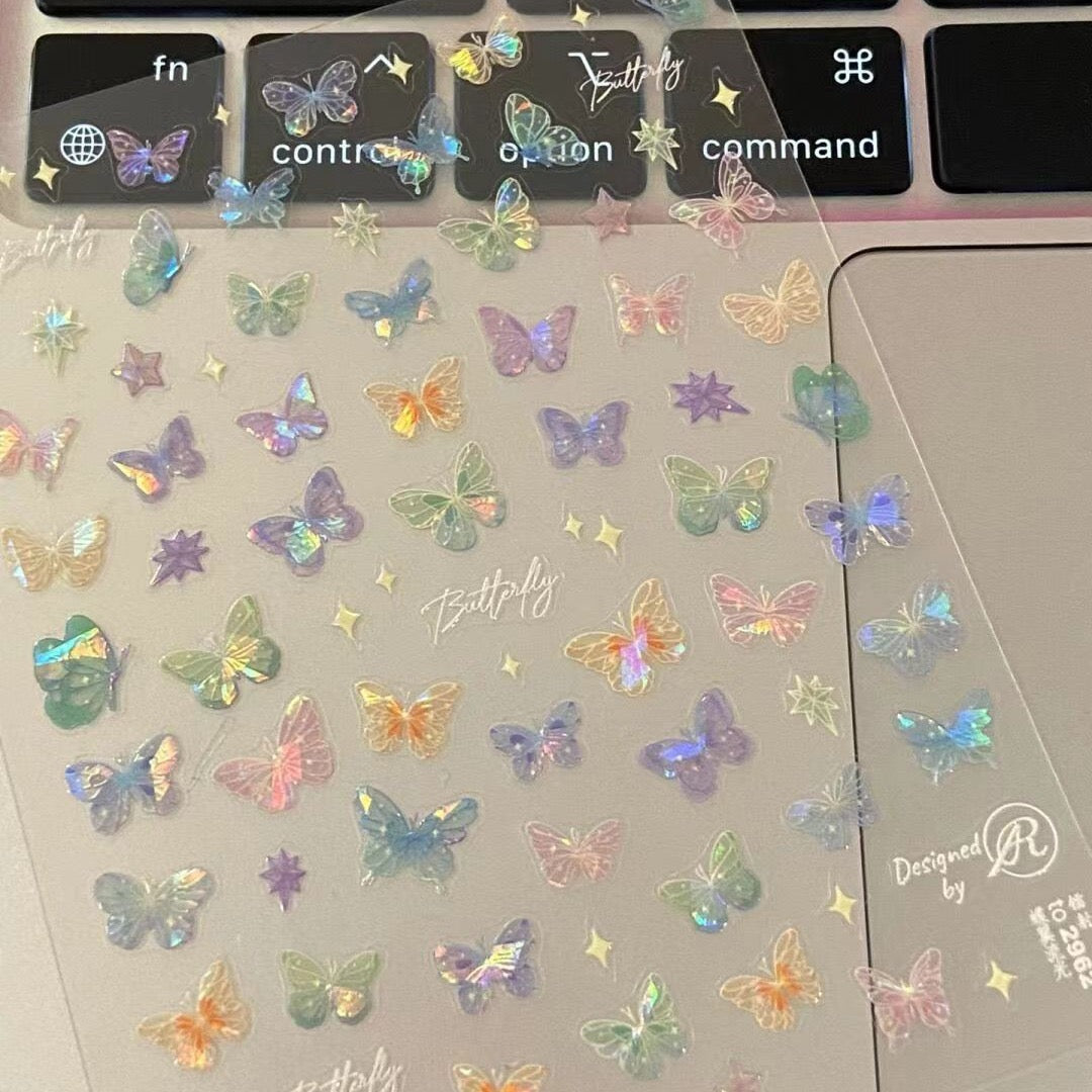 Glitter Butterfly Sticker Sheet