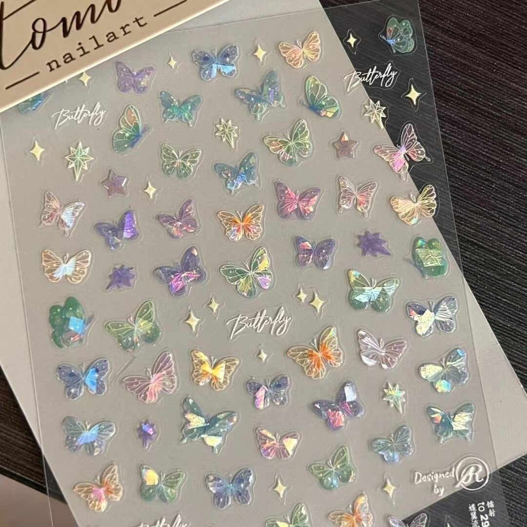 Glitter Butterfly Sticker Sheet