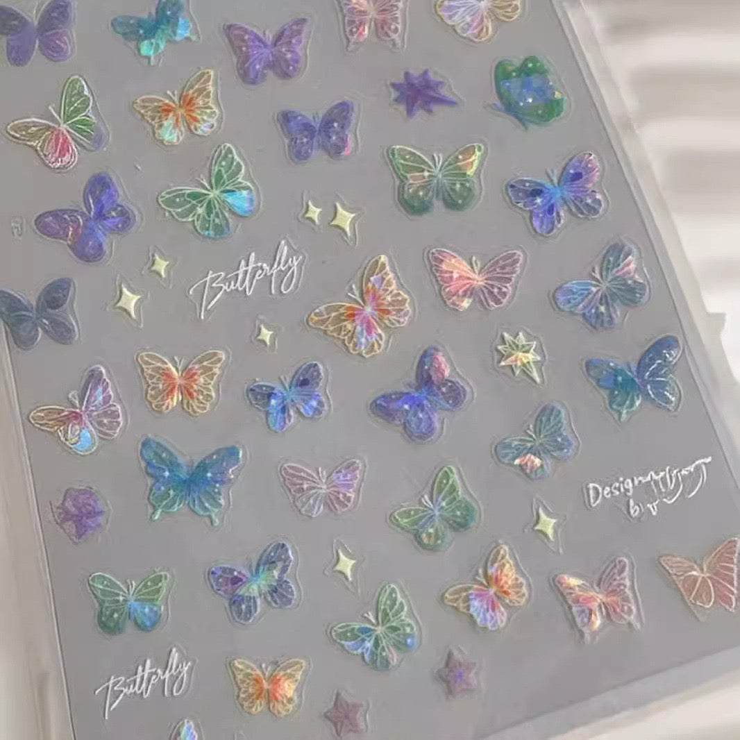 Glitter Butterfly Sticker Sheet