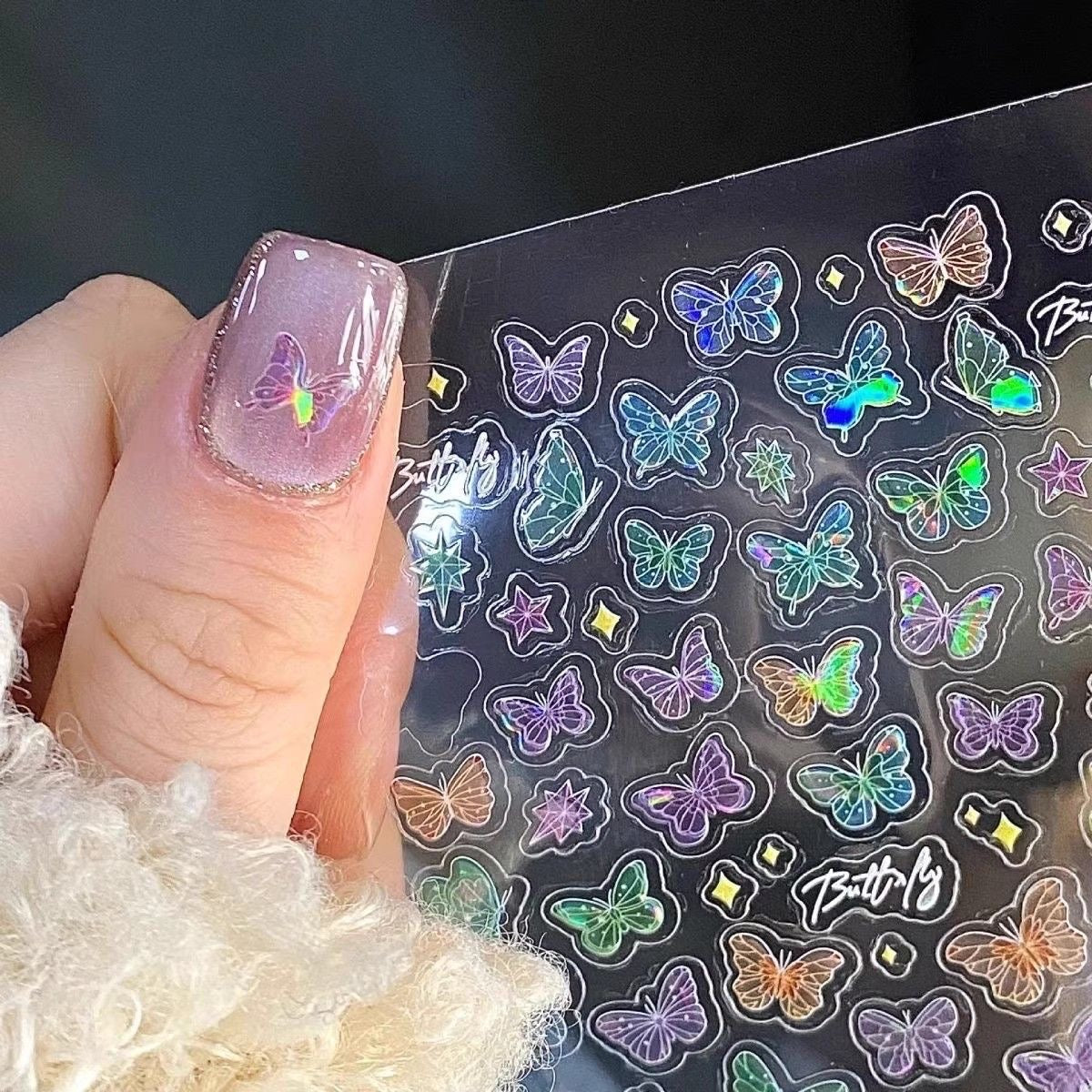 Glitter Butterfly Sticker Sheet