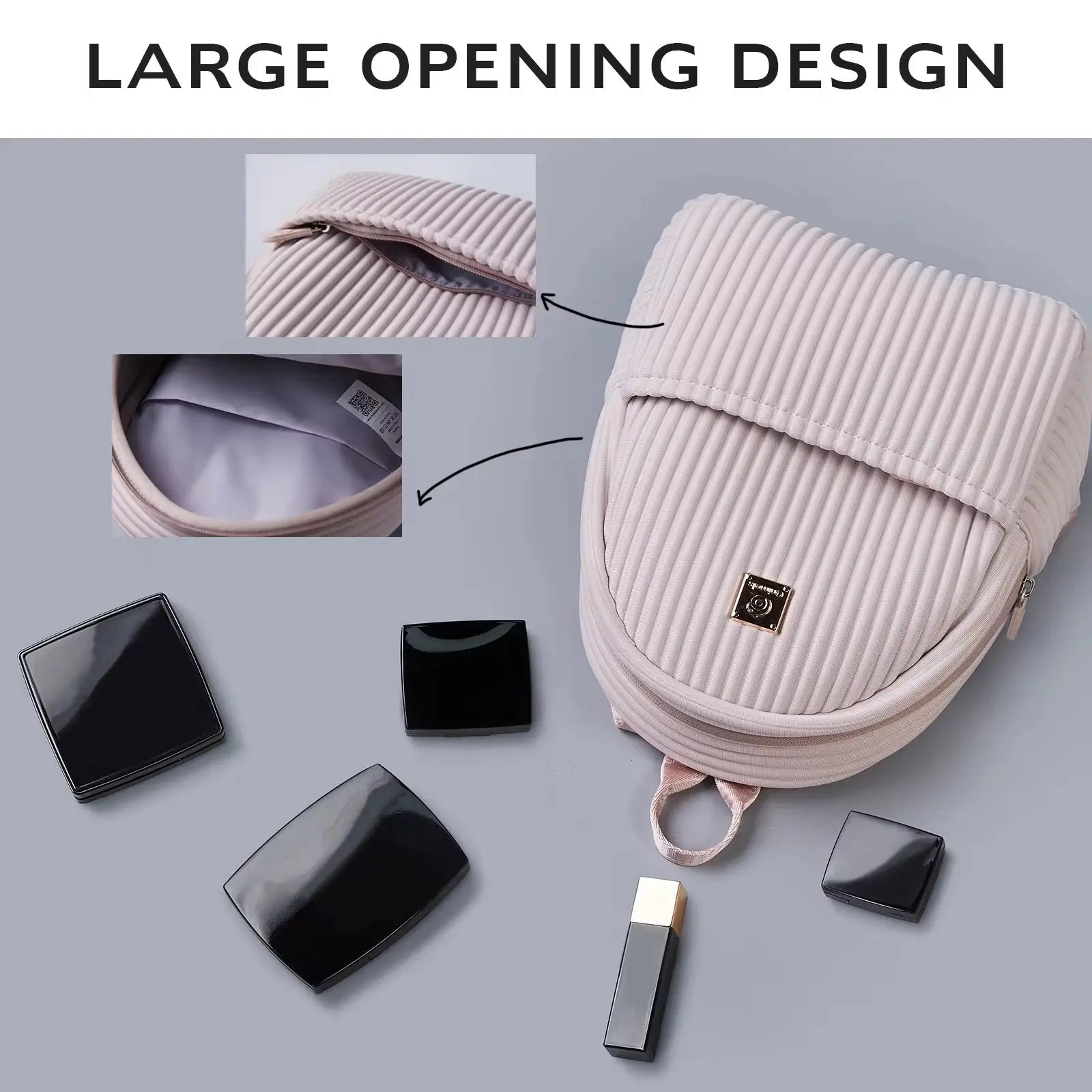 Premium Pleated Velvet Mini Backpack Lightweight Fashion Travel & Casual Daypack for Women Sparkels  Sparkels