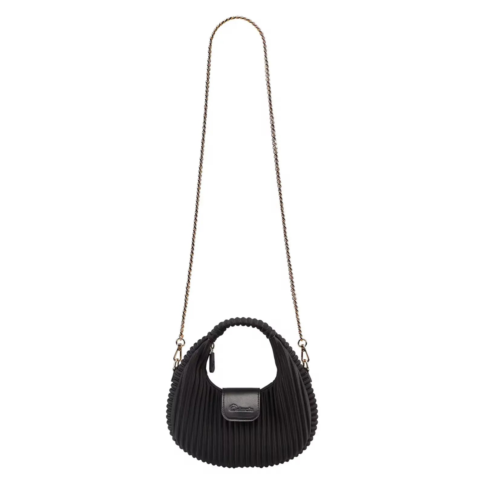 Vintage Pleated Shoulder Bag for Women Lightweight Mini Crossbody Handbag with Chain Strap Sparkels  Sparkels