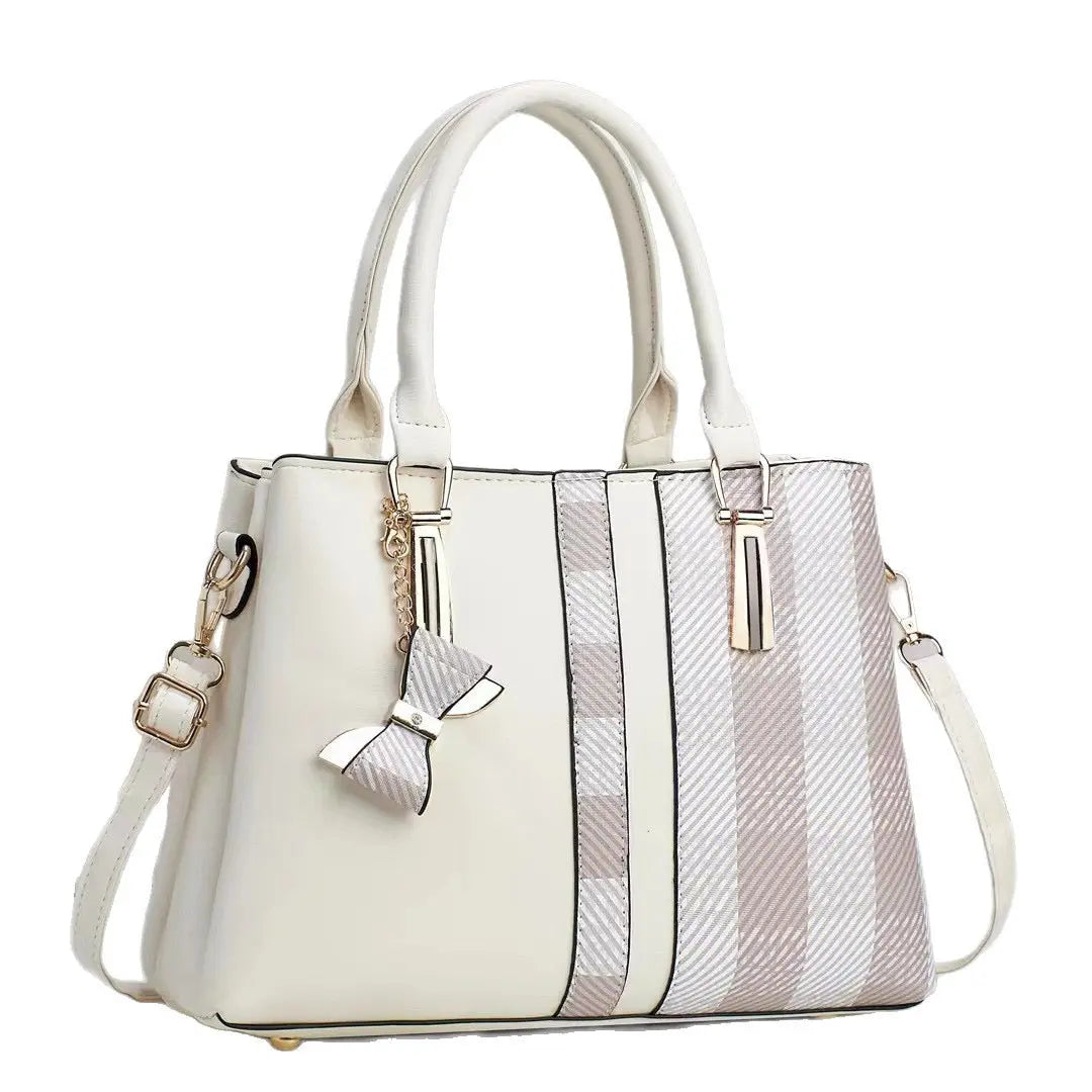 Luxury Bow Charm Ladies Handbag Premium PU Leather Shoulder & Tote Bag for Women Sparkels  Sparkels