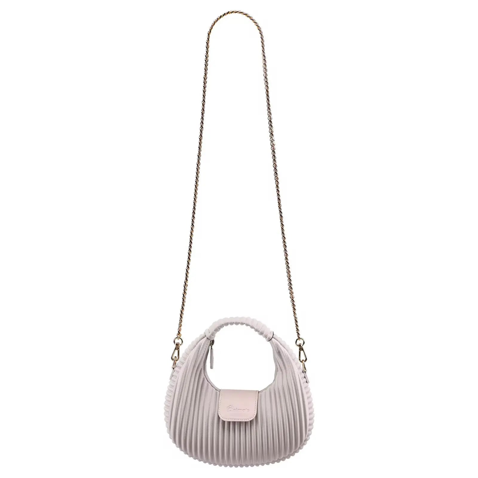 Vintage Pleated Shoulder Bag for Women Lightweight Mini Crossbody Handbag with Chain Strap Sparkels  Sparkels