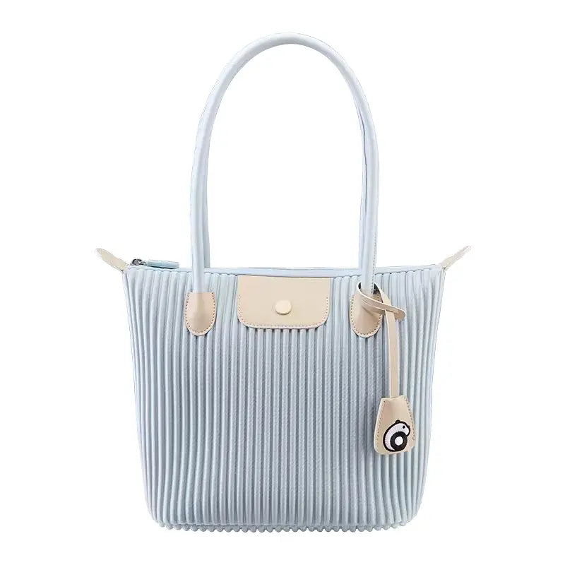 Women’s Lightweight Pleated Tote Bag Stylish Shoulder Handbag for Work, Travel & Everyday Use Sparkels  Sparkels