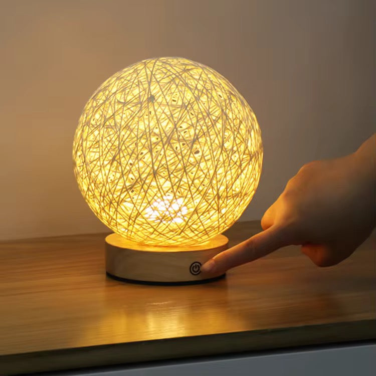 Rattan Ball Table Lamp