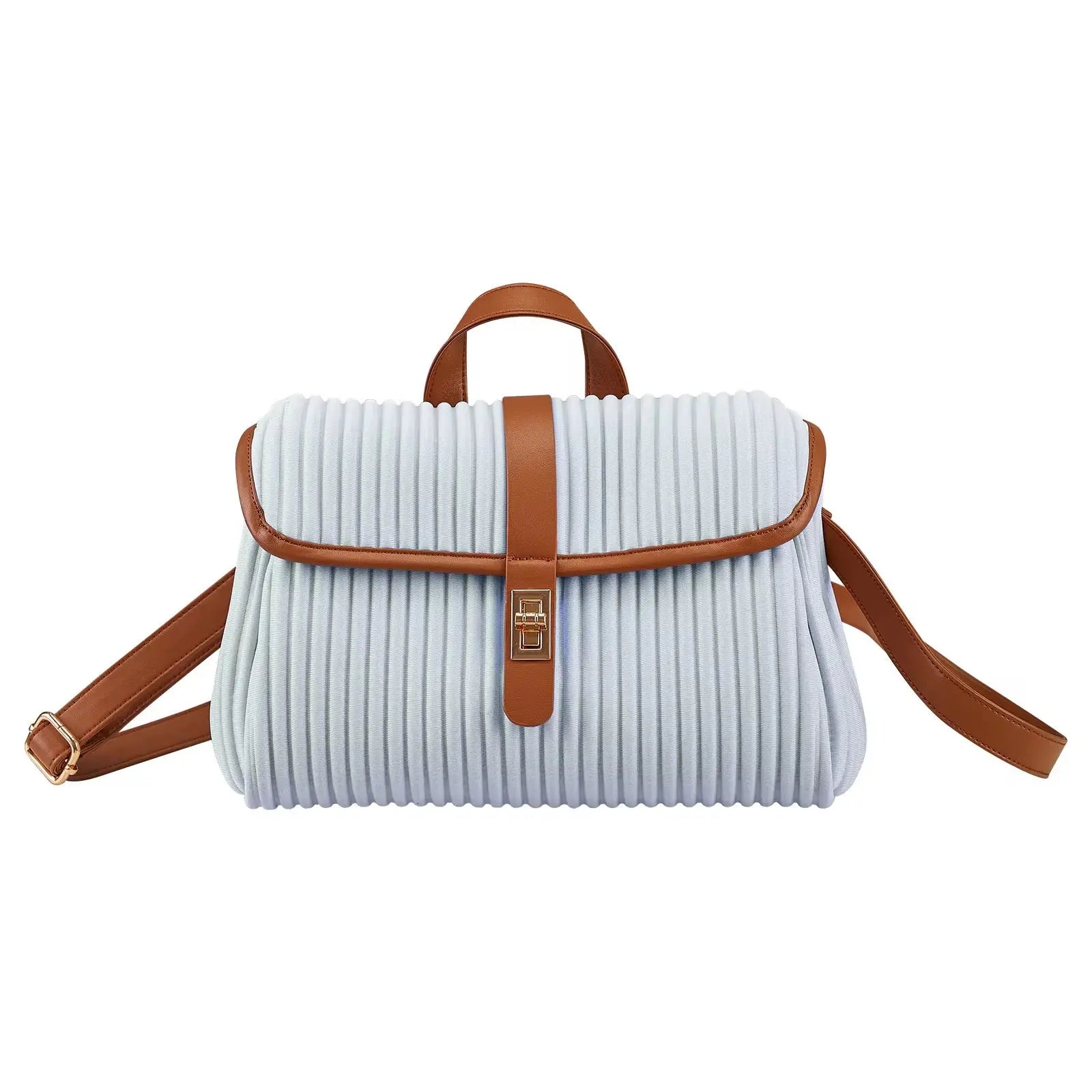 Women’s Pleated Shoulder Backpack Lightweight Fashion Crossbody Handbag with Adjustable Strap Sparkels  Sparkels
