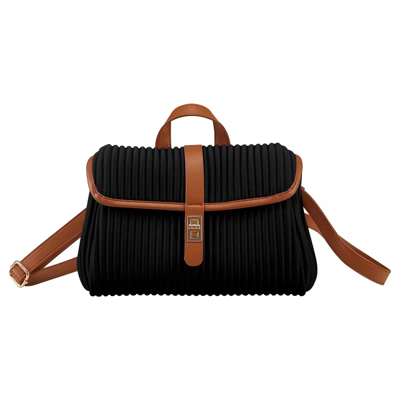 Women’s Pleated Shoulder Backpack Lightweight Fashion Crossbody Handbag with Adjustable Strap Sparkels  Sparkels