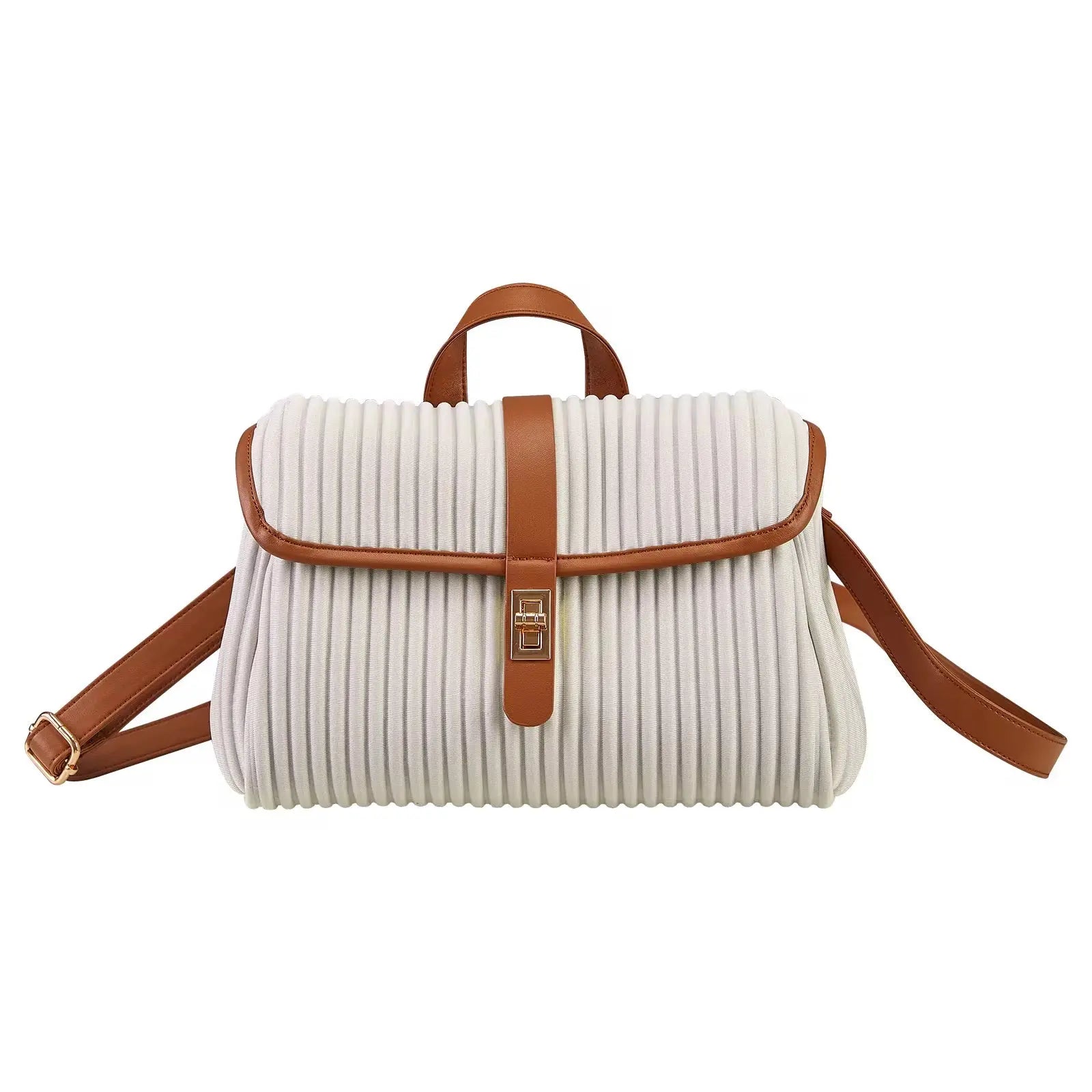 Women’s Pleated Shoulder Backpack Lightweight Fashion Crossbody Handbag with Adjustable Strap Sparkels  Sparkels