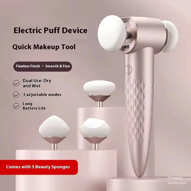 Electric Makeup Puff Device Rechargeable Foundation Blender 3Mode Vibrating Beauty Sponge for Flawless Base Sparkels  Sparkels