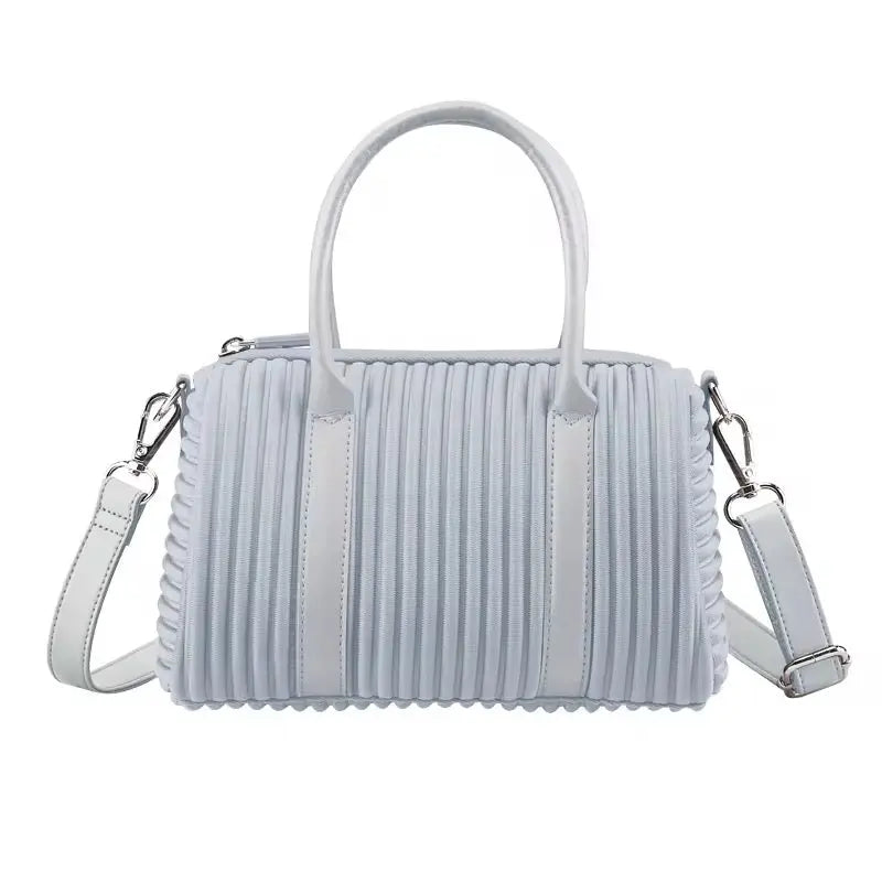 Women’s Pleated Mini Handbag Lightweight Crossbody Shoulder Bag with Top Handle Casual Chic Daily Purse Sparkels  Sparkels
