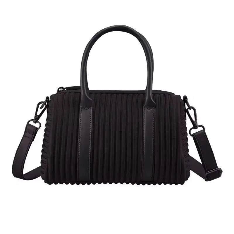 Women’s Pleated Mini Handbag Lightweight Crossbody Shoulder Bag with Top Handle Casual Chic Daily Purse Sparkels  Sparkels