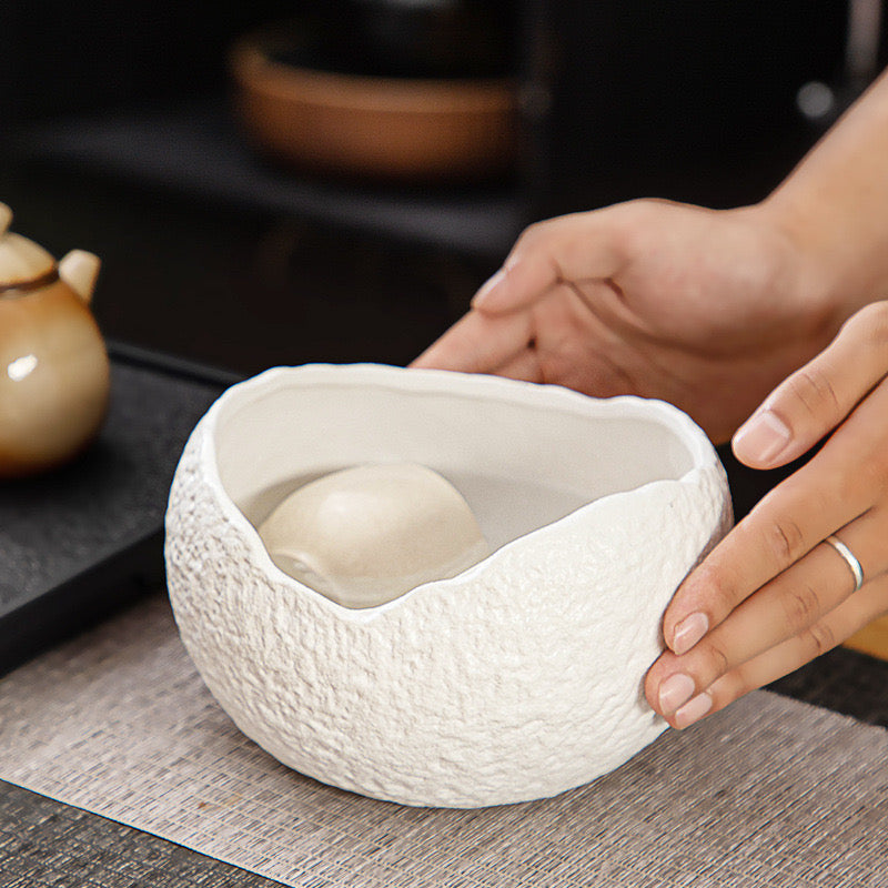 Creative Handmade Half Egg Shape Ceramic Bowl