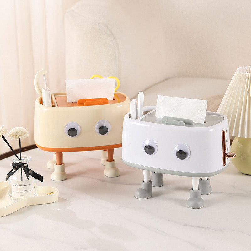 4pcs Cute Cartoon Diy Tissue Box & Mobile Holder