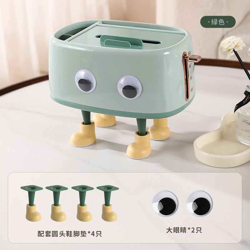 4pcs Cute Cartoon Diy Tissue Box & Mobile Holder