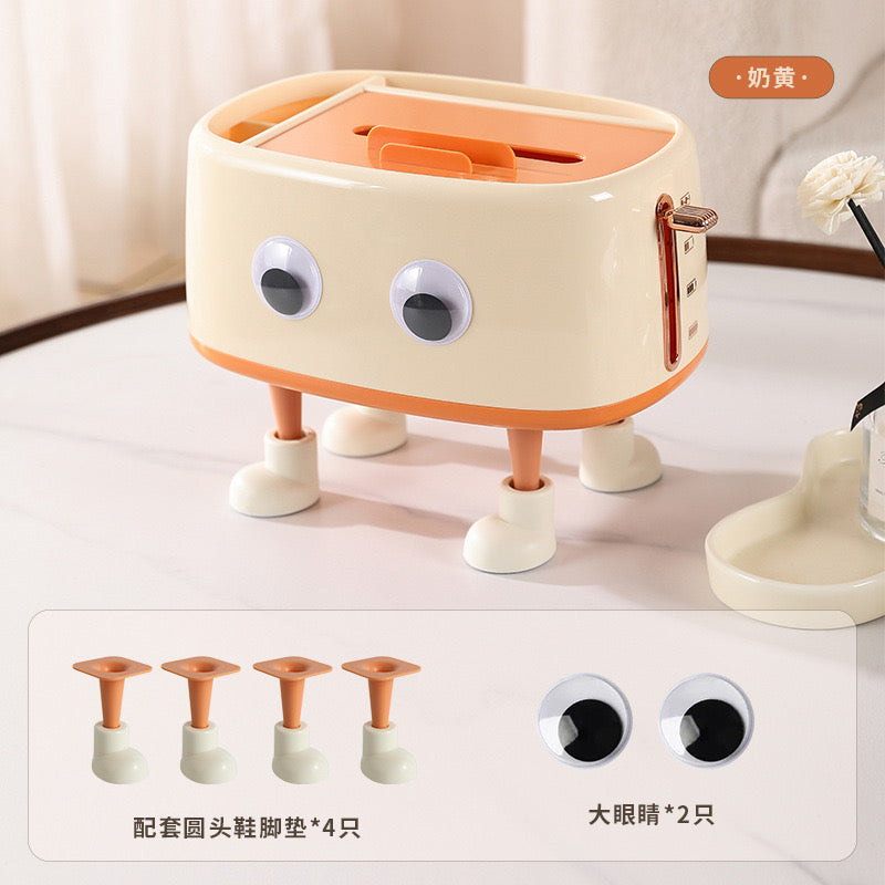 4pcs Cute Cartoon Diy Tissue Box & Mobile Holder