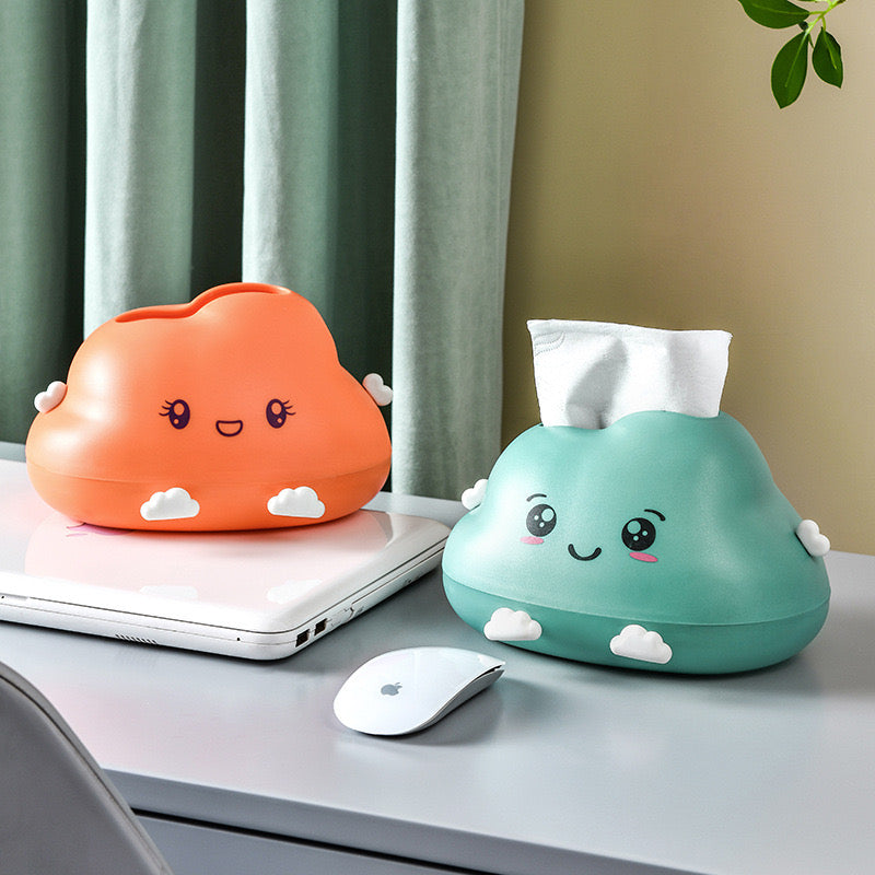 Cute Cloud Face Tissue Box