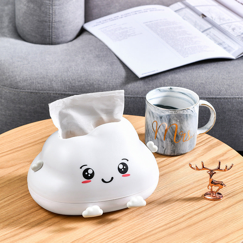 Cute Cloud Face Tissue Box