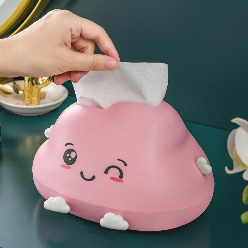 Cute Cloud Face Tissue Box