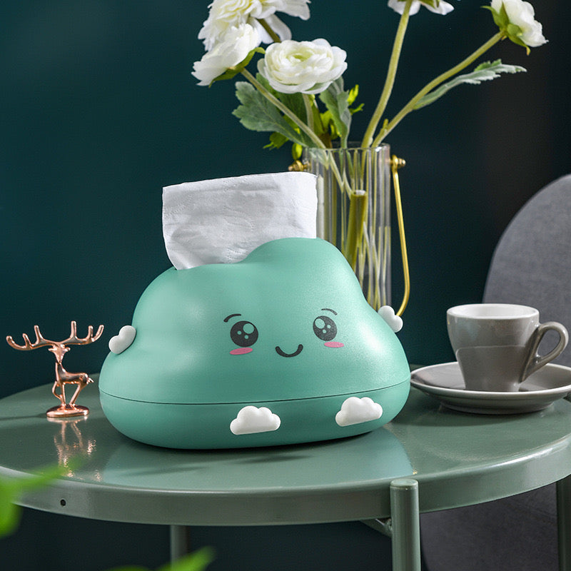 Cute Cloud Face Tissue Box