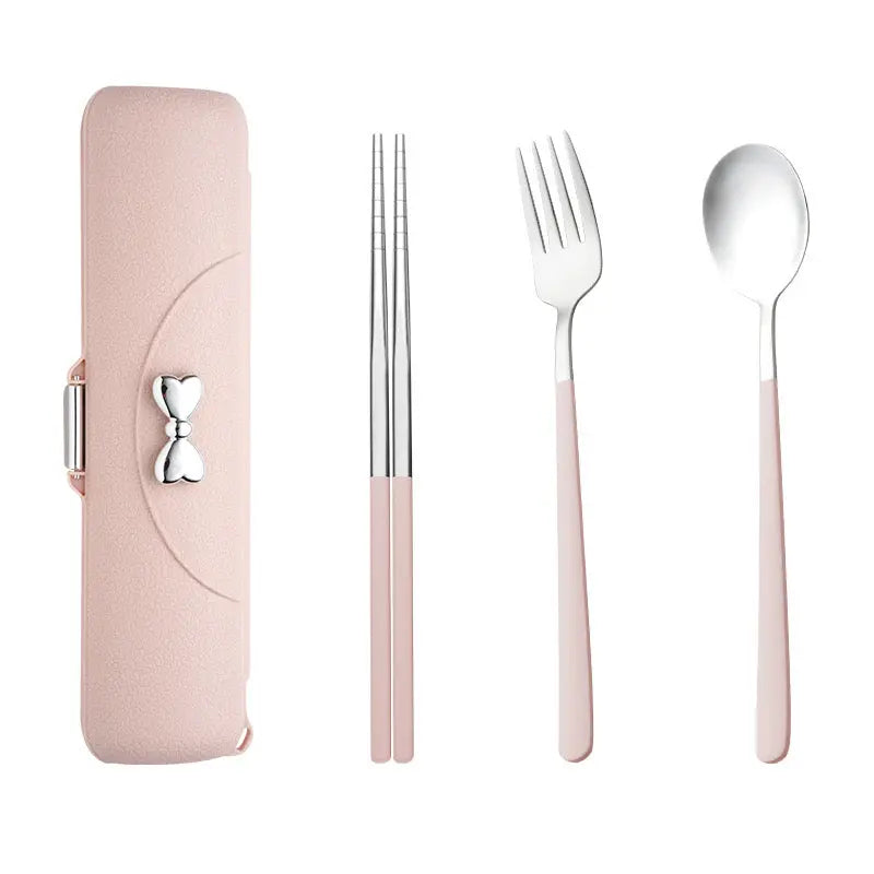 Portable Bowknot Travel Cutlery Set Sparkels  Sparkels