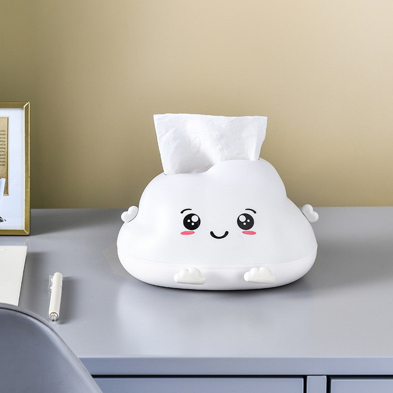 Cute Cloud Face Tissue Box