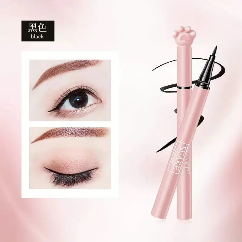 Waterproof Cute Cat Paw Liquid Eyeliner Pen Ultra Fine Felt Tip, Long Lasting & Smudge Proof Eye Liner Sparkels  Sparkels