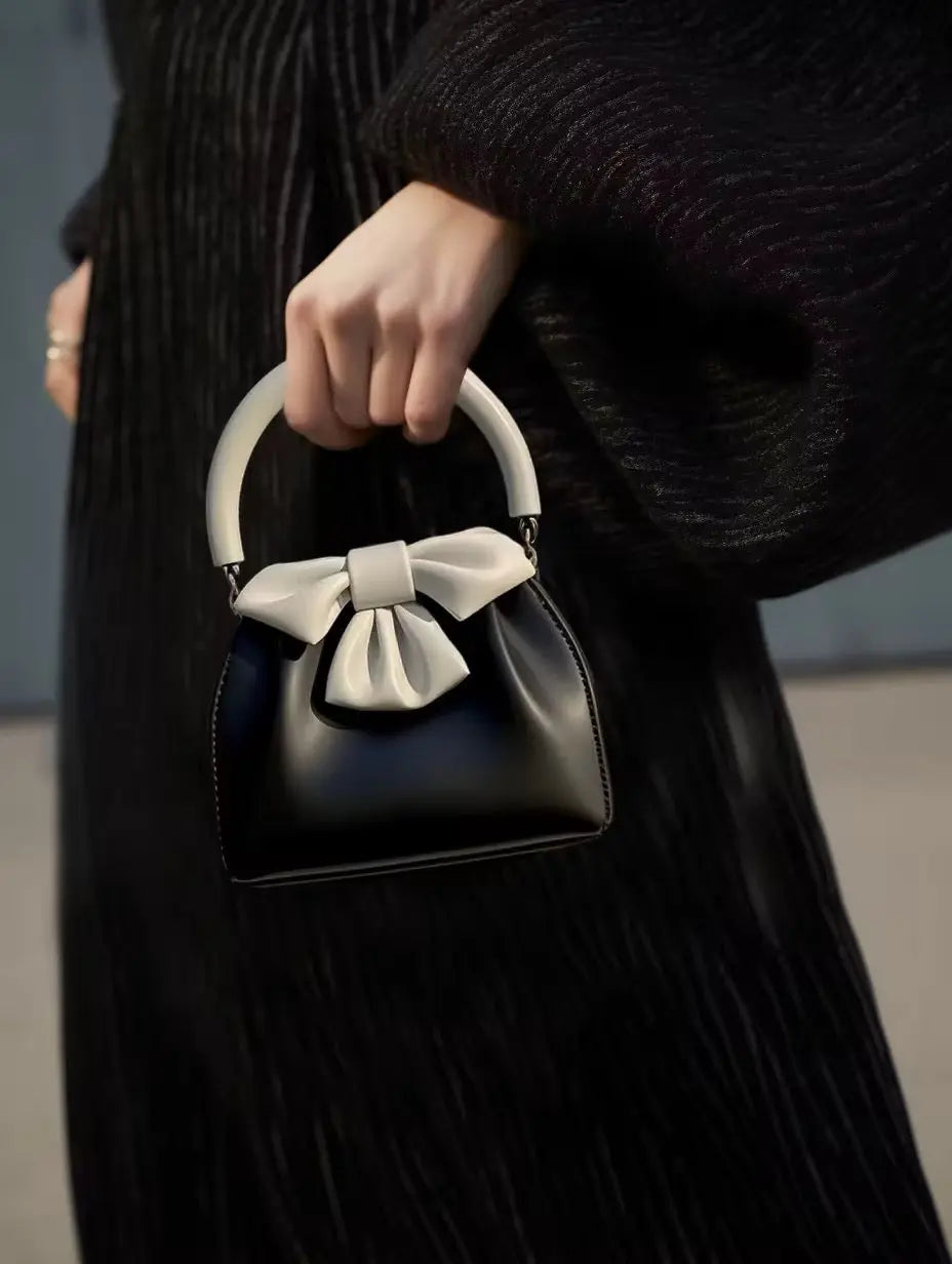 Luxury Bow Handle Mini Handbag for Women Sparkels  Sparkels
