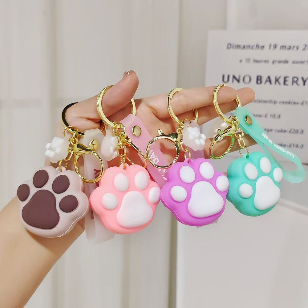 Kawaii Cat Paw Keychain