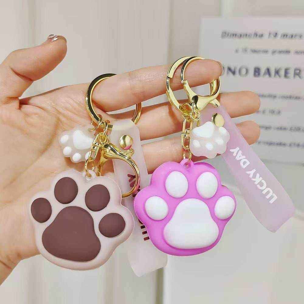 Kawaii Cat Paw Keychain