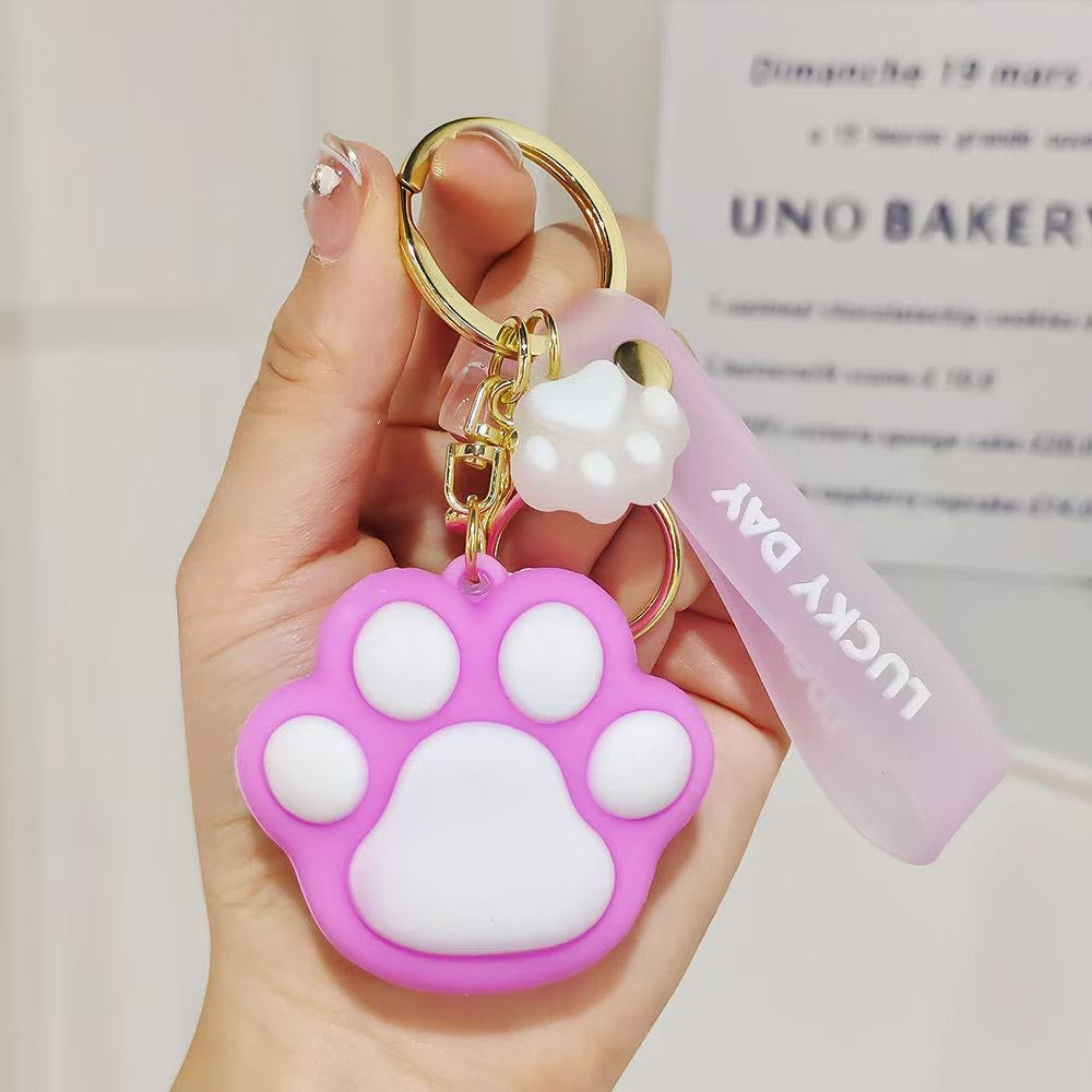 Kawaii Cat Paw Keychain