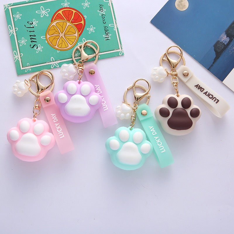 Kawaii Cat Paw Keychain