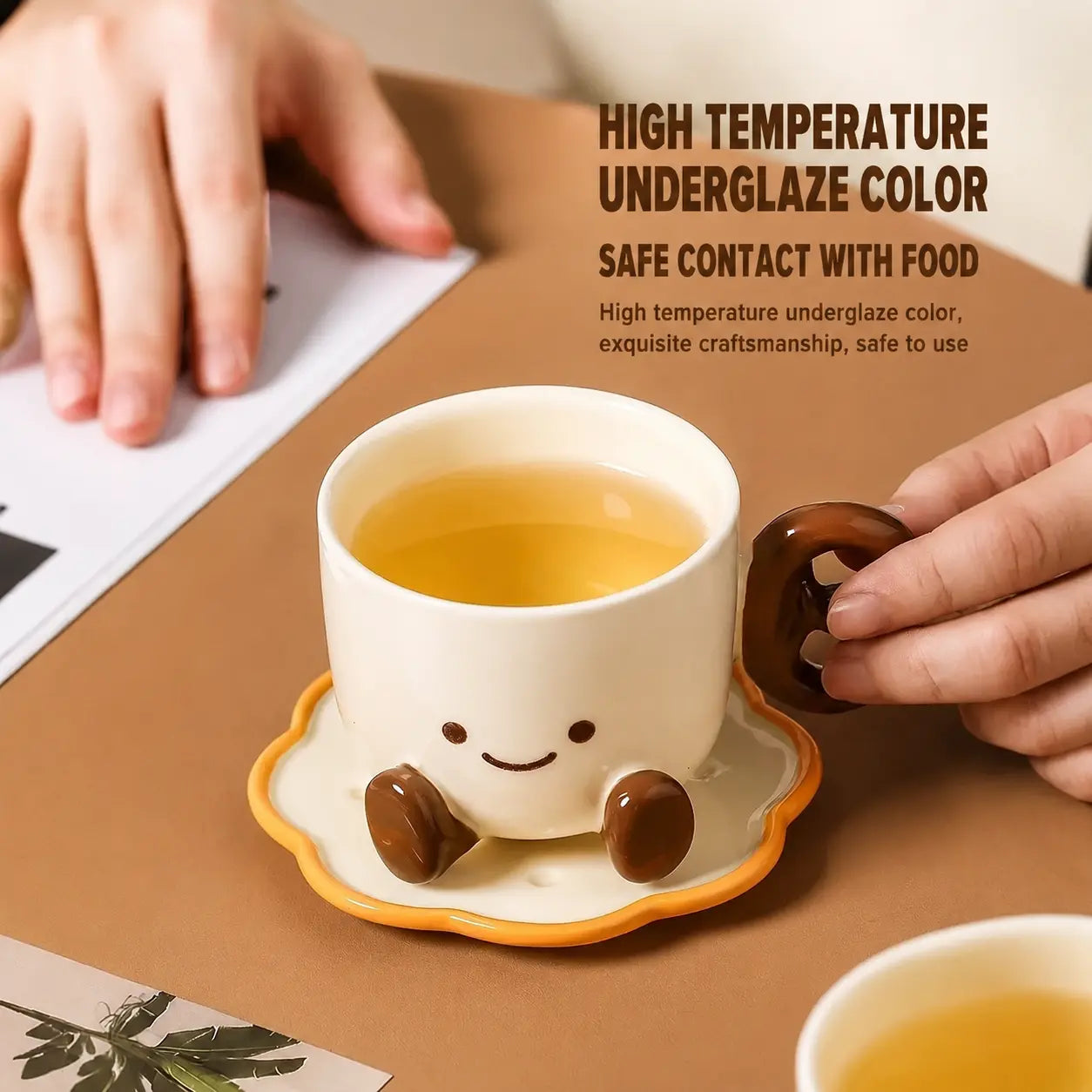 Cute Dessert Tea Set with Teapot, 4 Cups & Saucers Gift Box Set