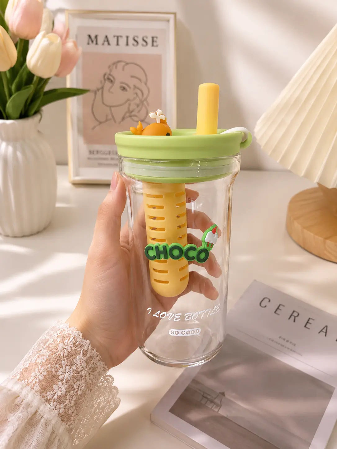 Cute Whale Infuser Water Bottle with Straw