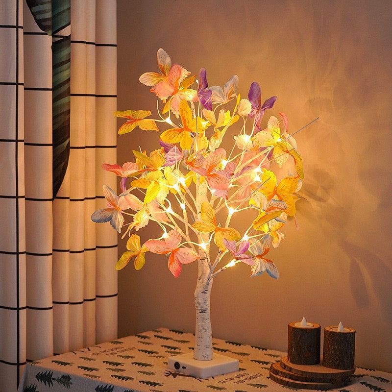 Butterfly Tree Birch Colorful Led Lamp