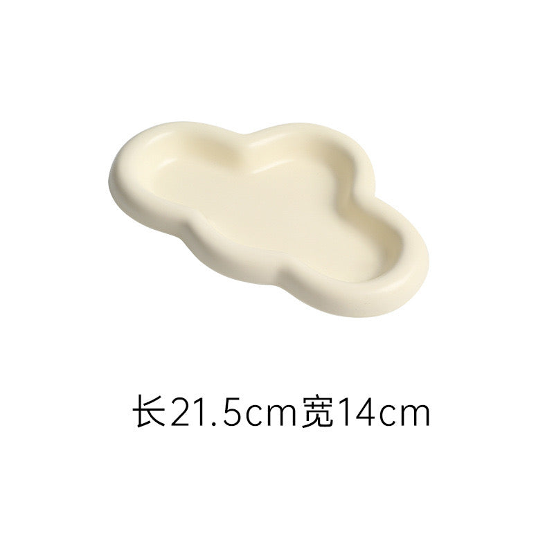 Creative Handmade Cloud Shape Ceramic Plate