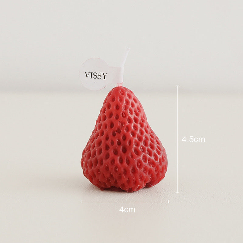 9pcs Strawberry Shape Scented Candles