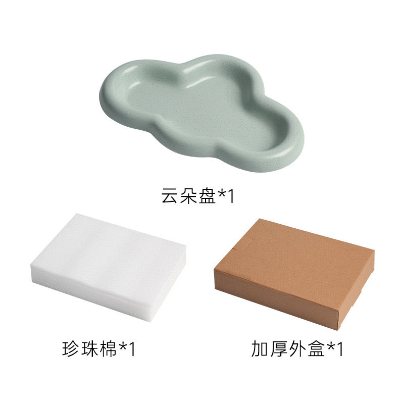 Creative Handmade Cloud Shape Ceramic Plate