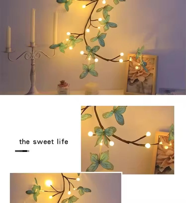 Butterfly & Berry Ball Twig Branch Led Light