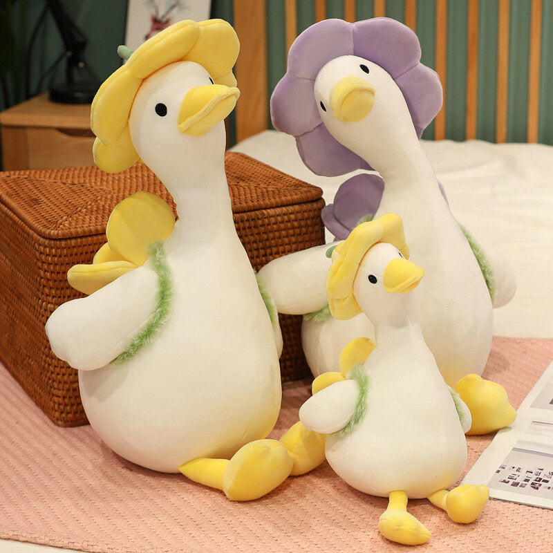 30CM Kawaii Duck Flower Plush Stuffed Toy