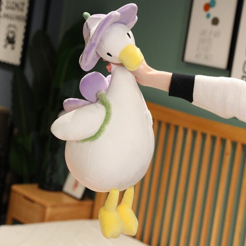 30CM Kawaii Duck Flower Plush Stuffed Toy