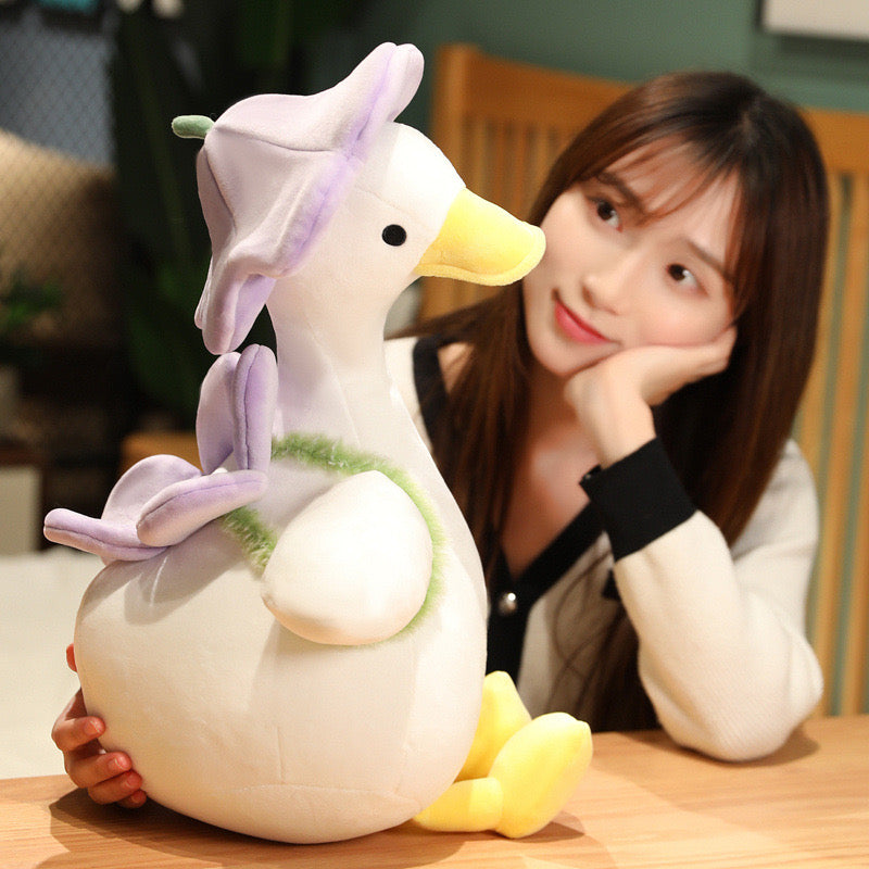 30CM Kawaii Duck Flower Plush Stuffed Toy