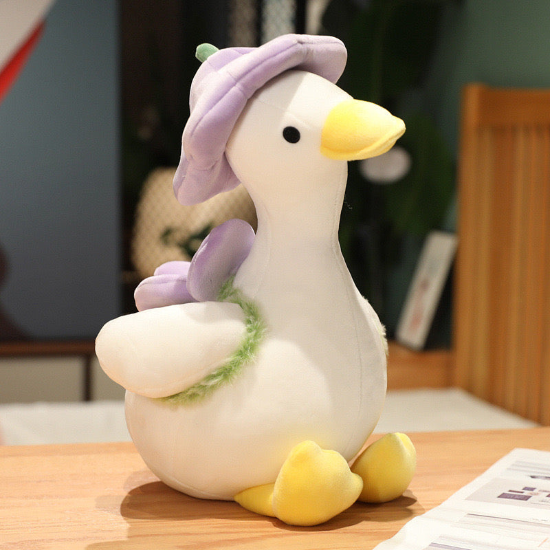 30CM Kawaii Duck Flower Plush Stuffed Toy